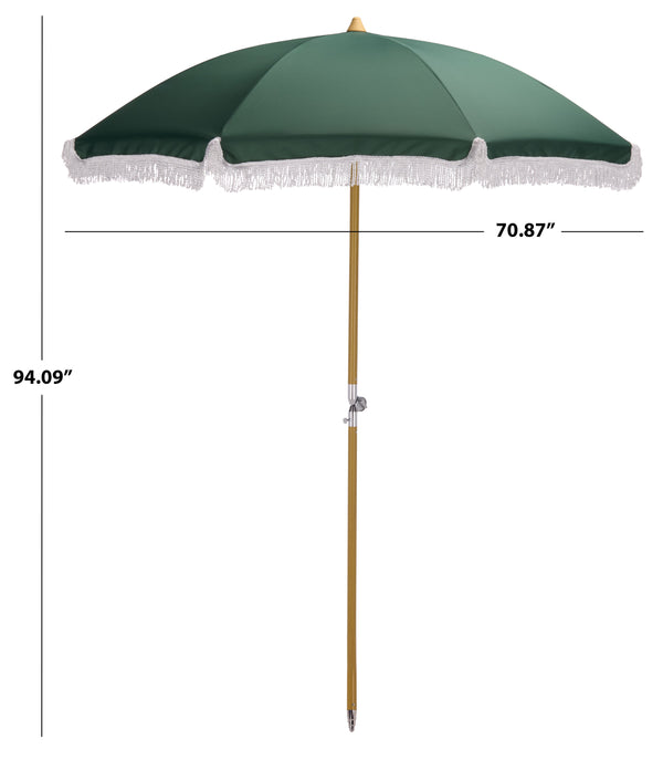 Valencia 6.5 Ft Beach Umbrella — Portable Uv Protection Canopy With Durable Metal Frame For Outdoors
