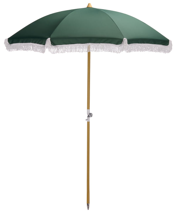 Valencia 6.5 Ft Beach Umbrella — Portable Uv Protection Canopy With Durable Metal Frame For Outdoors