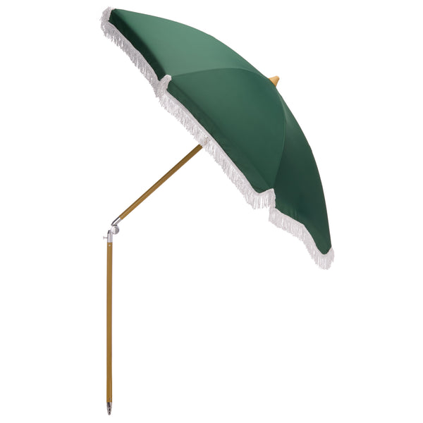 Valencia 6.5 Ft Beach Umbrella — Portable Uv Protection Canopy With Durable Metal Frame For Outdoors