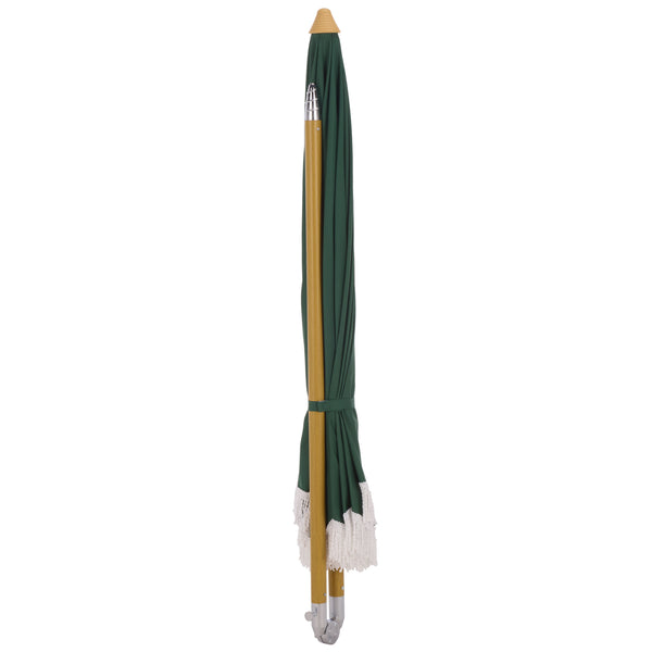 Valencia 6.5 Ft Beach Umbrella — Portable Uv Protection Canopy With Durable Metal Frame For Outdoors