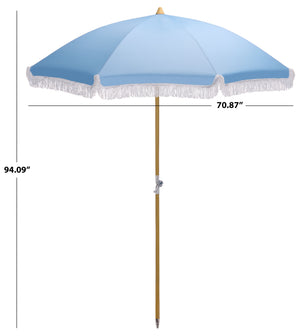 Valencia 6.5 Ft Beach Umbrella — Portable Uv Protection Canopy With Durable Metal Frame For Outdoors