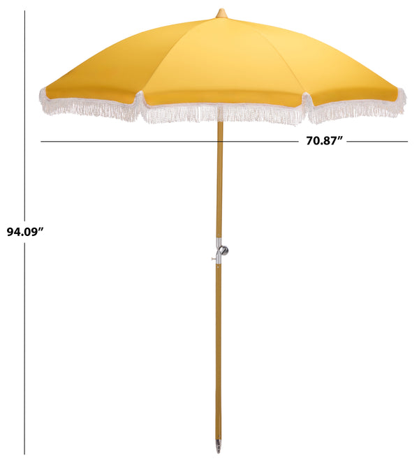 Valencia 6.5 Ft Beach Umbrella — Portable Uv Protection Canopy With Durable Metal Frame For Outdoors
