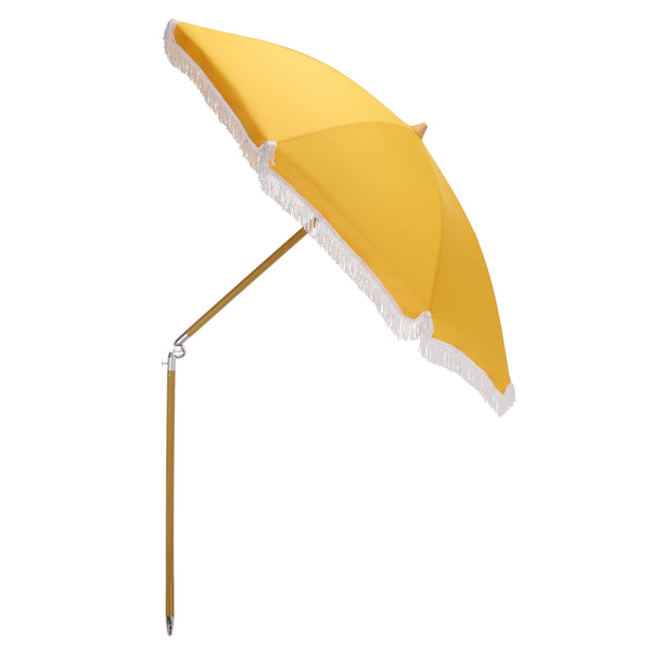 Valencia 6.5 Ft Beach Umbrella — Portable Uv Protection Canopy With Durable Metal Frame For Outdoors