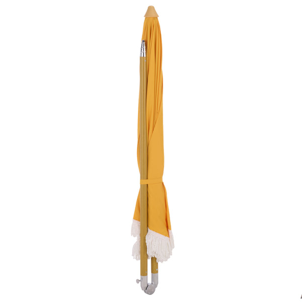 Valencia 6.5 Ft Beach Umbrella — Portable Uv Protection Canopy With Durable Metal Frame For Outdoors