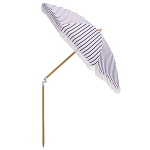 Bella 6.5 Ft Beach Umbrella With Durable Metal Frame, Classic Striped Canopy, Lightweight Portable Shade