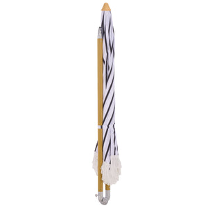 Bella 6.5 Ft Beach Umbrella With Durable Metal Frame, Classic Striped Canopy, Lightweight Portable Shade