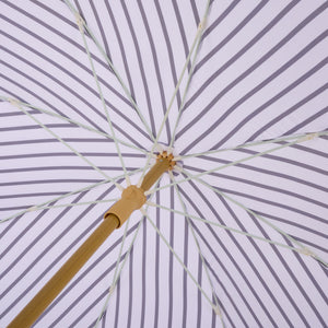 Bella 6.5 Ft Beach Umbrella With Durable Metal Frame, Classic Striped Canopy, Lightweight Portable Shade