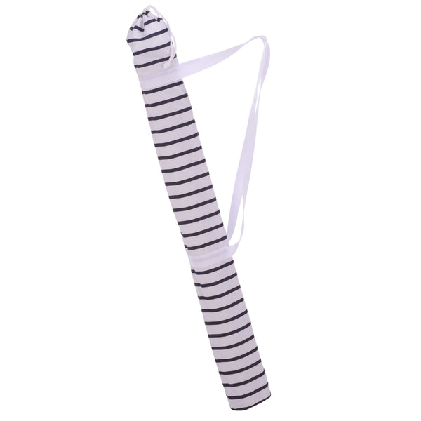 Bella 6.5 Ft Beach Umbrella With Durable Metal Frame, Classic Striped Canopy, Lightweight Portable Shade