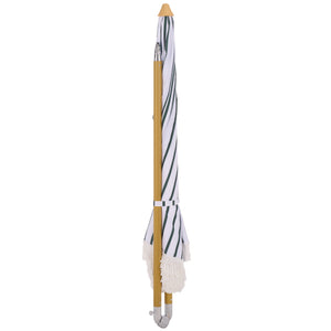 Bella 6.5 Ft Beach Umbrella With Durable Metal Frame, Classic Striped Canopy, Lightweight Portable Shade