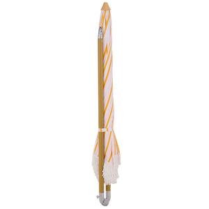 Bella 6.5 Ft Beach Umbrella With Durable Metal Frame, Classic Striped Canopy, Lightweight Portable Shade