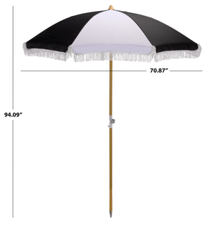 Gallo 6.5 Ft Beach Umbrella With Durable Metal Frame, Weather-Resistant Canopy, Easy Portability And Chic Shade