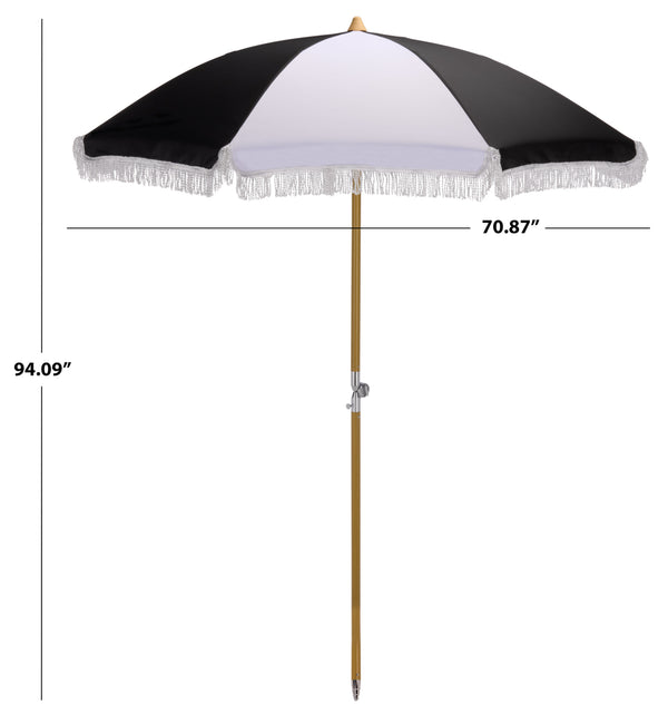 Gallo 6.5 Ft Beach Umbrella With Durable Metal Frame, Weather-Resistant Canopy, Easy Portability And Chic Shade