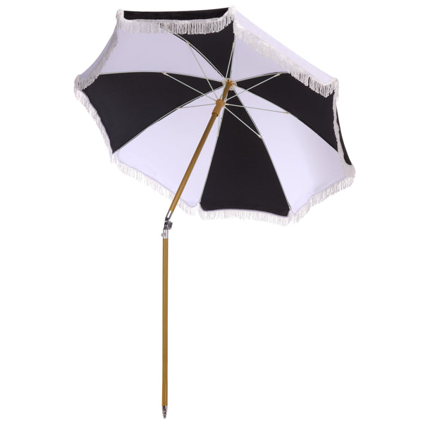 Gallo 6.5 Ft Beach Umbrella With Durable Metal Frame, Weather-Resistant Canopy, Easy Portability And Chic Shade