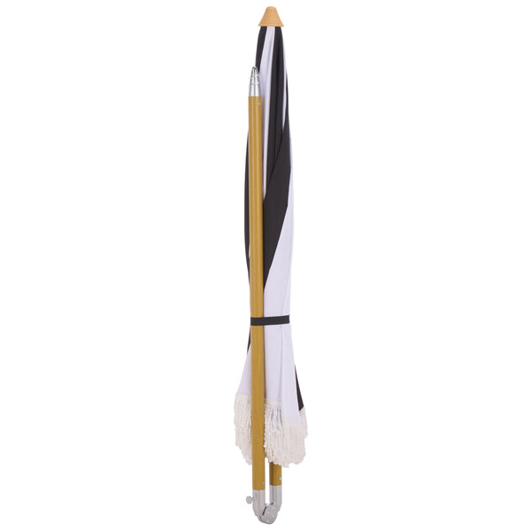 Gallo 6.5 Ft Beach Umbrella With Durable Metal Frame, Weather-Resistant Canopy, Easy Portability And Chic Shade