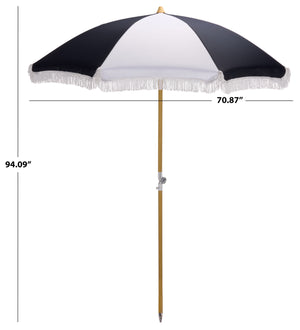 Gallo 6.5 Ft Beach Umbrella With Durable Metal Frame, Weather-Resistant Canopy, Easy Portability And Chic Shade