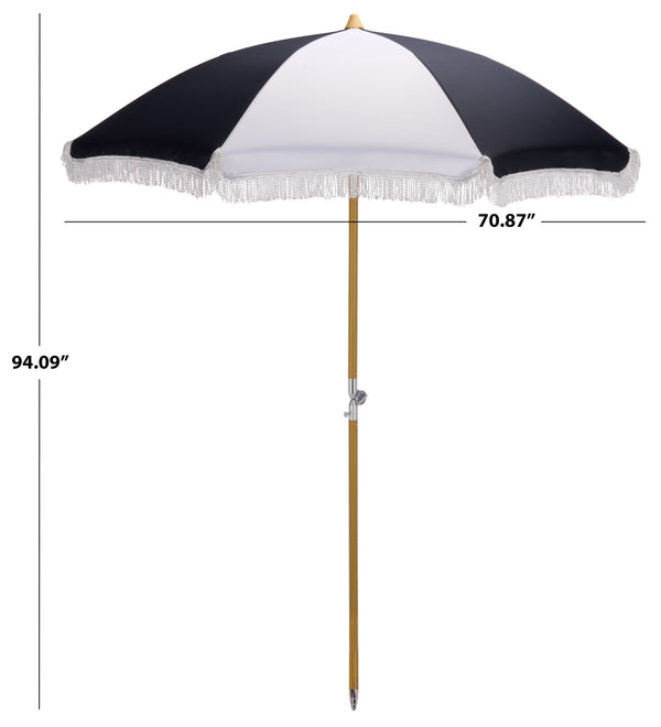 Gallo 6.5 Ft Beach Umbrella With Durable Metal Frame, Weather-Resistant Canopy, Easy Portability And Chic Shade