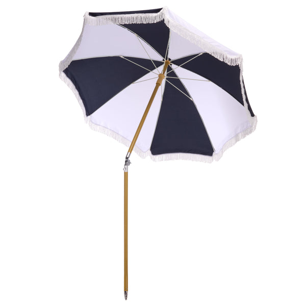 Gallo 6.5 Ft Beach Umbrella With Durable Metal Frame, Weather-Resistant Canopy, Easy Portability And Chic Shade
