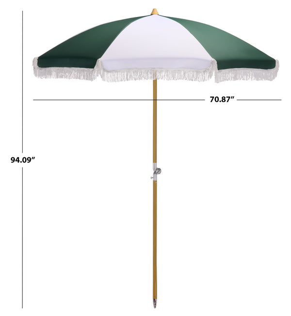Gallo 6.5 Ft Beach Umbrella With Durable Metal Frame, Weather-Resistant Canopy, Easy Portability And Chic Shade
