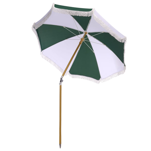 Gallo 6.5 Ft Beach Umbrella With Durable Metal Frame, Weather-Resistant Canopy, Easy Portability And Chic Shade