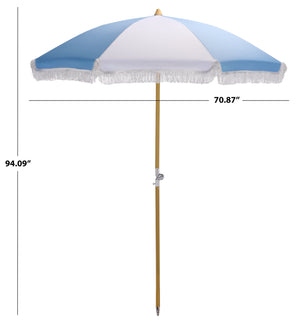 Gallo 6.5 Ft Beach Umbrella With Durable Metal Frame, Weather-Resistant Canopy, Easy Portability And Chic Shade
