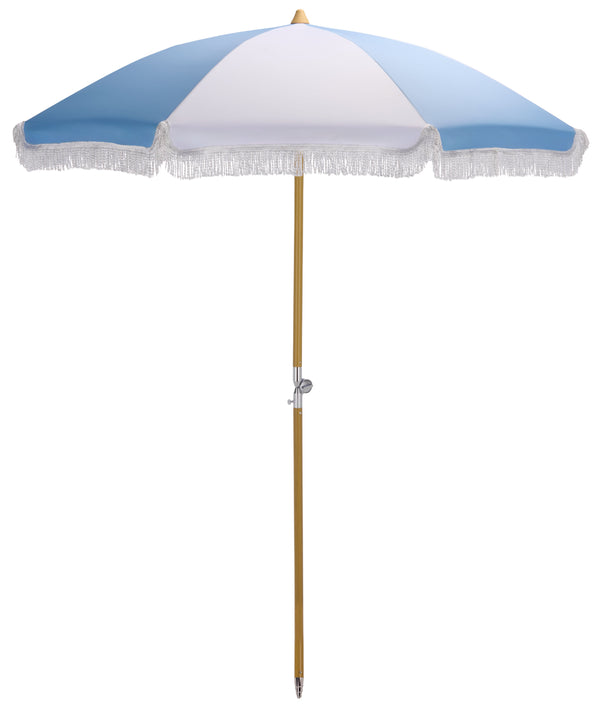 Gallo 6.5 Ft Beach Umbrella With Durable Metal Frame, Weather-Resistant Canopy, Easy Portability And Chic Shade