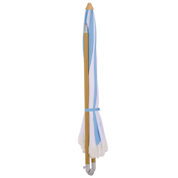 Gallo 6.5 Ft Beach Umbrella With Durable Metal Frame, Weather-Resistant Canopy, Easy Portability And Chic Shade