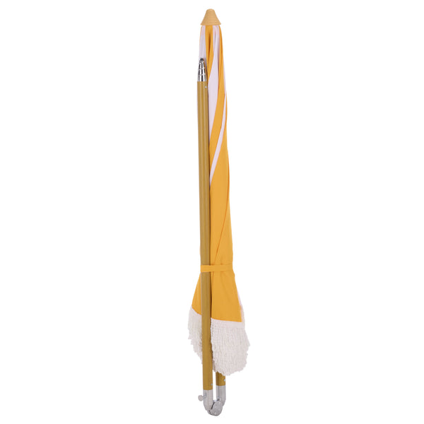 Gallo 6.5 Ft Beach Umbrella With Durable Metal Frame, Weather-Resistant Canopy, Easy Portability And Chic Shade
