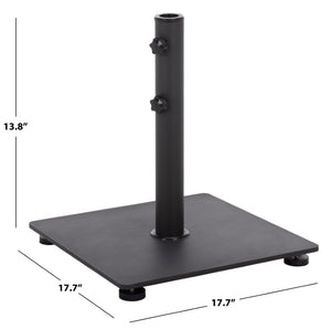 Safavieh Valance Square Metal Table Base Powder Coated Matte Finish Architectural Low Profile Black PAT8990A