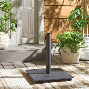 Safavieh Valance Square Metal Table Base Powder Coated Matte Finish Architectural Low Profile Black PAT8990A