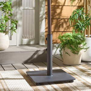 Safavieh Valance Square Metal Table Base Powder Coated Matte Finish Architectural Low Profile Black PAT8990A