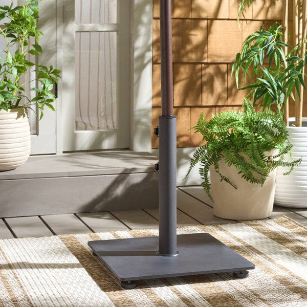 Safavieh Valance Square Metal Table Base Powder Coated Matte Finish Architectural Low Profile Black PAT8990A