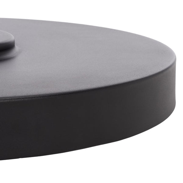 Safavieh Valance Round Concrete Umbrella Base Matte Industrial Outdoor Patio Stand Black PAT8993A