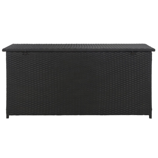 Safavieh COSIMA Outdoor Cushion Box – Sleek Black Storage Chest for Cushions & Poolside Linens, Durable Design PAT9002A
