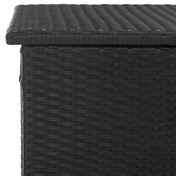Safavieh COSIMA Outdoor Cushion Box – Sleek Black Storage Chest for Cushions & Poolside Linens, Durable Design PAT9002A