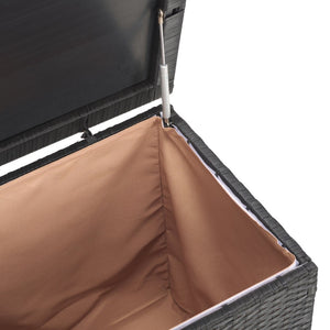 Safavieh COSIMA Outdoor Cushion Box – Sleek Black Storage Chest for Cushions & Poolside Linens, Durable Design PAT9002A