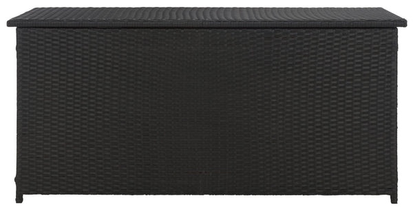 Safavieh COSIMA Outdoor Cushion Box – Sleek Black Storage Chest for Cushions & Poolside Linens, Durable Design PAT9002A