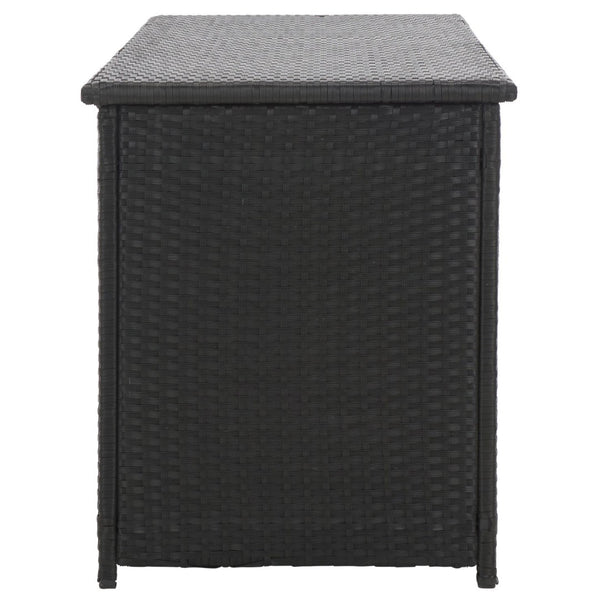 Safavieh COSIMA Outdoor Cushion Box – Sleek Black Storage Chest for Cushions & Poolside Linens, Durable Design PAT9002A