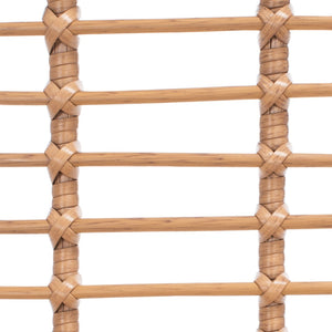 Safavieh WARLEN 3-Piece Lounger Set - Natural Woven Rattan with Beige Cushions for Stylish Outdoor Relaxation PAT9016A
