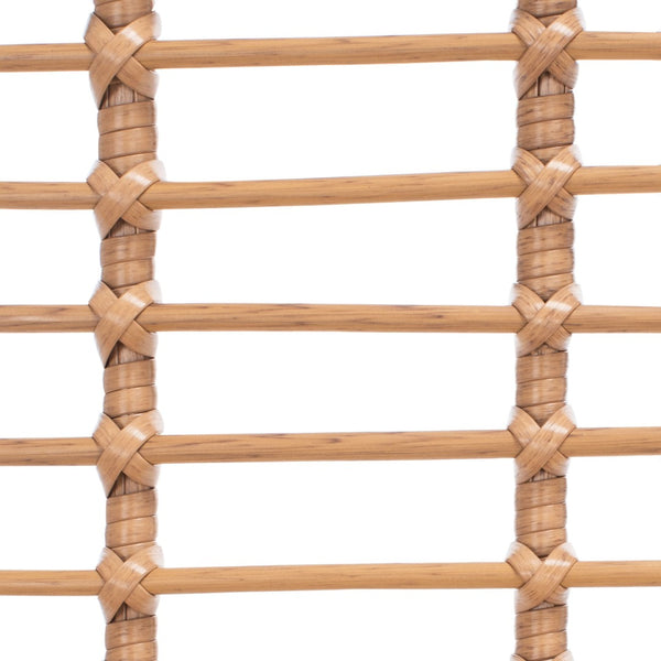 Safavieh WARLEN 3-Piece Lounger Set - Natural Woven Rattan with Beige Cushions for Stylish Outdoor Relaxation PAT9016A