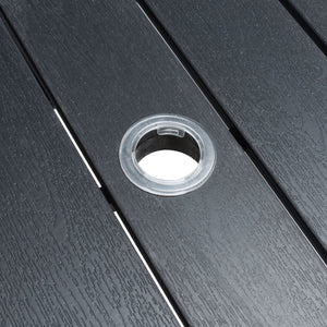 Safavieh DRANDA 5-Piece Outdoor Dining Set - Chic Black Rattan & Plush Beige Cushions for Patio Comfort PAT9023A