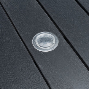 Safavieh DRANDA 5-Piece Outdoor Dining Set - Chic Black Rattan & Plush Beige Cushions for Patio Comfort PAT9023A