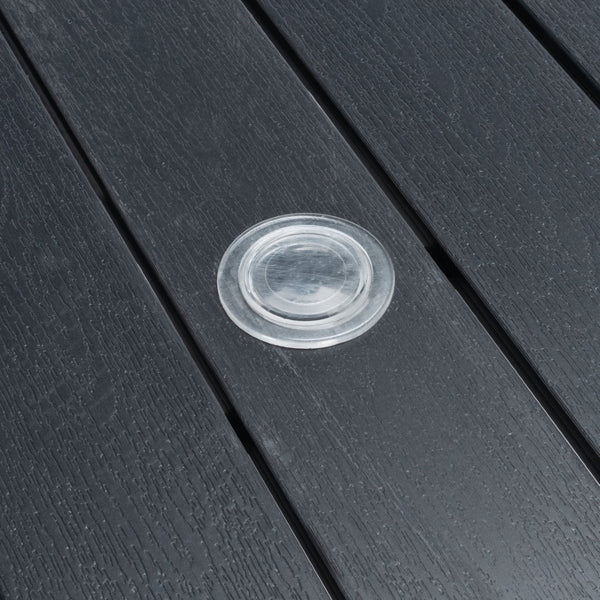 Safavieh DRANDA 5-Piece Outdoor Dining Set - Chic Black Rattan & Plush Beige Cushions for Patio Comfort PAT9023A