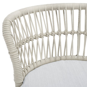 Safavieh KYOMI 3-Piece Outdoor Lounge Set – Grey Rope & Cushions for Stylish Patios, Balconies & Relaxation PAT9032B
