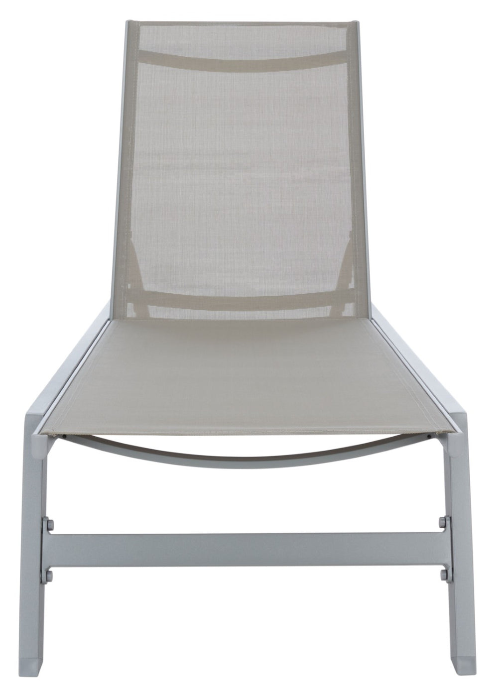 Safavieh FIONNE Sunlounger - Modern Minimalist Outdoor Lounger with Durable Design for Ultimate Relaxation Silver / Grey PAT9038B