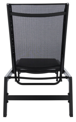 Safavieh FIONNE Sunlounger - Modern Minimalist Outdoor Lounger with Durable Design for Ultimate Relaxation Black PAT9038C