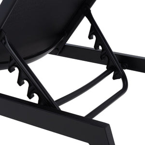 Safavieh FIONNE Sunlounger - Modern Minimalist Outdoor Lounger with Durable Design for Ultimate Relaxation Black PAT9038C