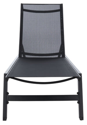 Safavieh FIONNE Sunlounger - Modern Minimalist Outdoor Lounger with Durable Design for Ultimate Relaxation Black PAT9038C