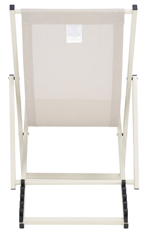Safavieh BRESLIN Sling Chairs Set of Two – Adjustable, Weather-Resistant Design for Stylish Outdoor Comfort Beige / Beige PAT9040A-SET2