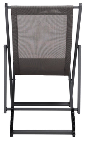 Safavieh BRESLIN Sling Chairs Set of Two – Adjustable, Weather-Resistant Design for Stylish Outdoor Comfort Grey / Grey PAT9040B-SET2