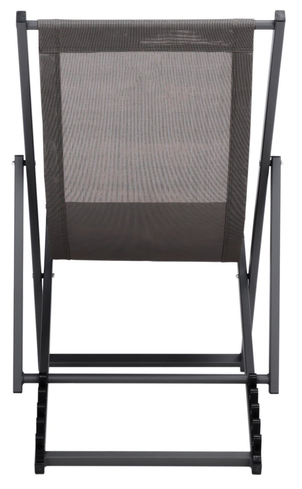 Safavieh BRESLIN Sling Chairs Set of Two – Adjustable, Weather-Resistant Design for Stylish Outdoor Comfort Grey / Grey PAT9040B-SET2